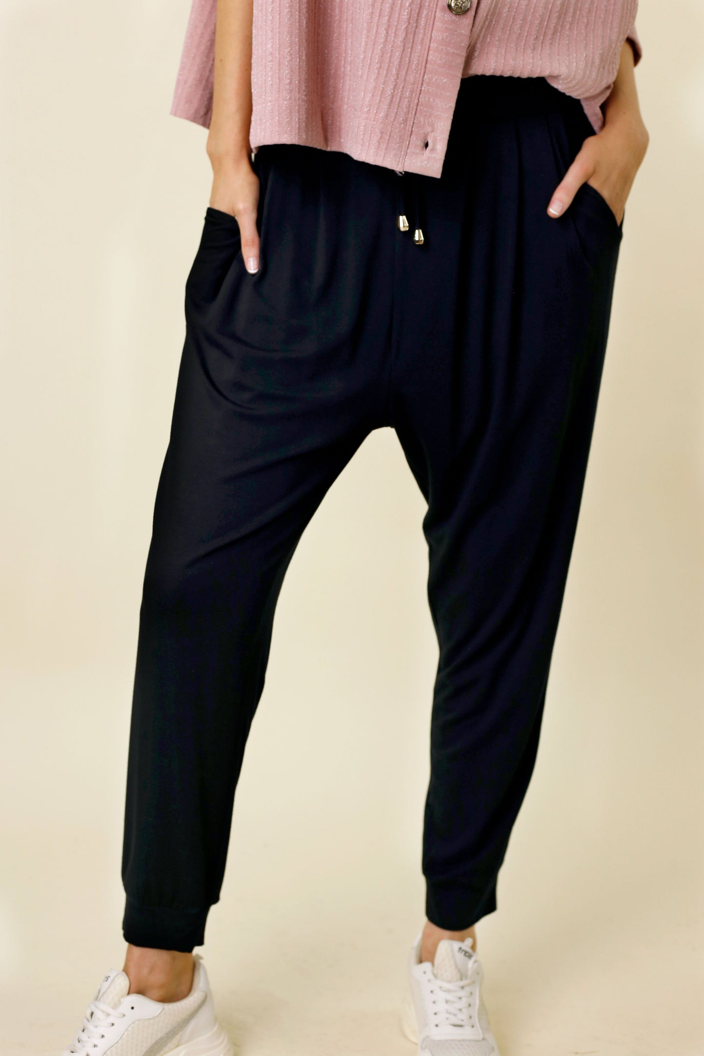 Black Bamboo Slouch Pant - SALE