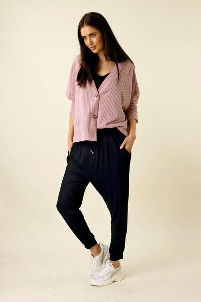 Black Bamboo Slouch Pant - SALE