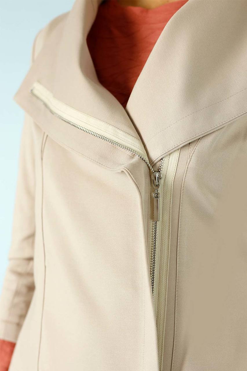 Beige Ponte Aviator Jacket - FINAL SALE
