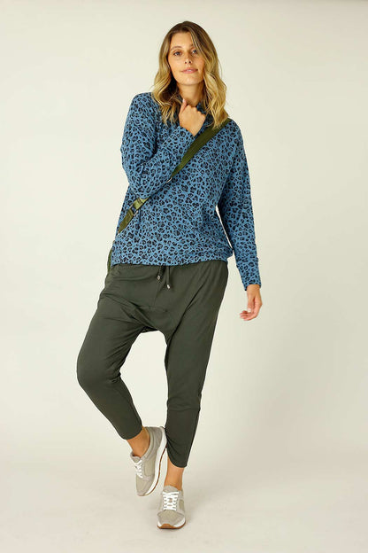 Blue Animal Jacquard Jumper