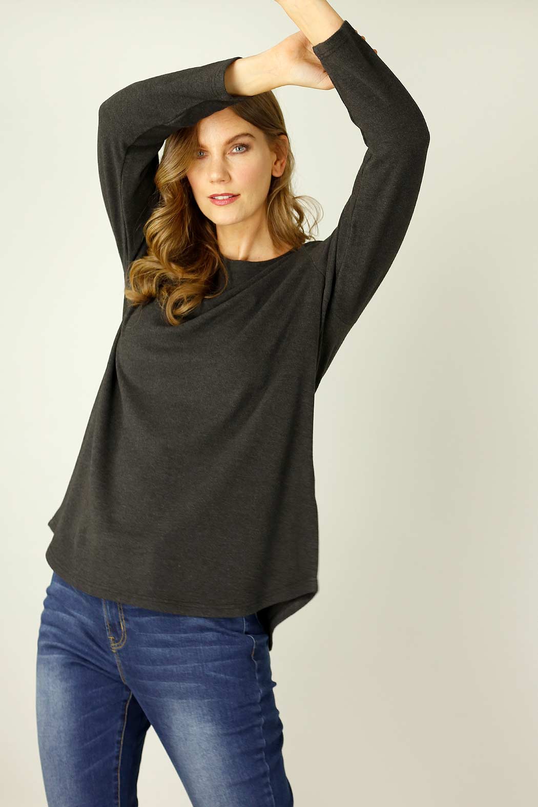 Charcoal Lounge Crew Neck Jumper - SALE