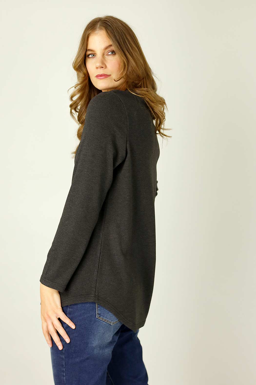 Charcoal Lounge Crew Neck Jumper - SALE