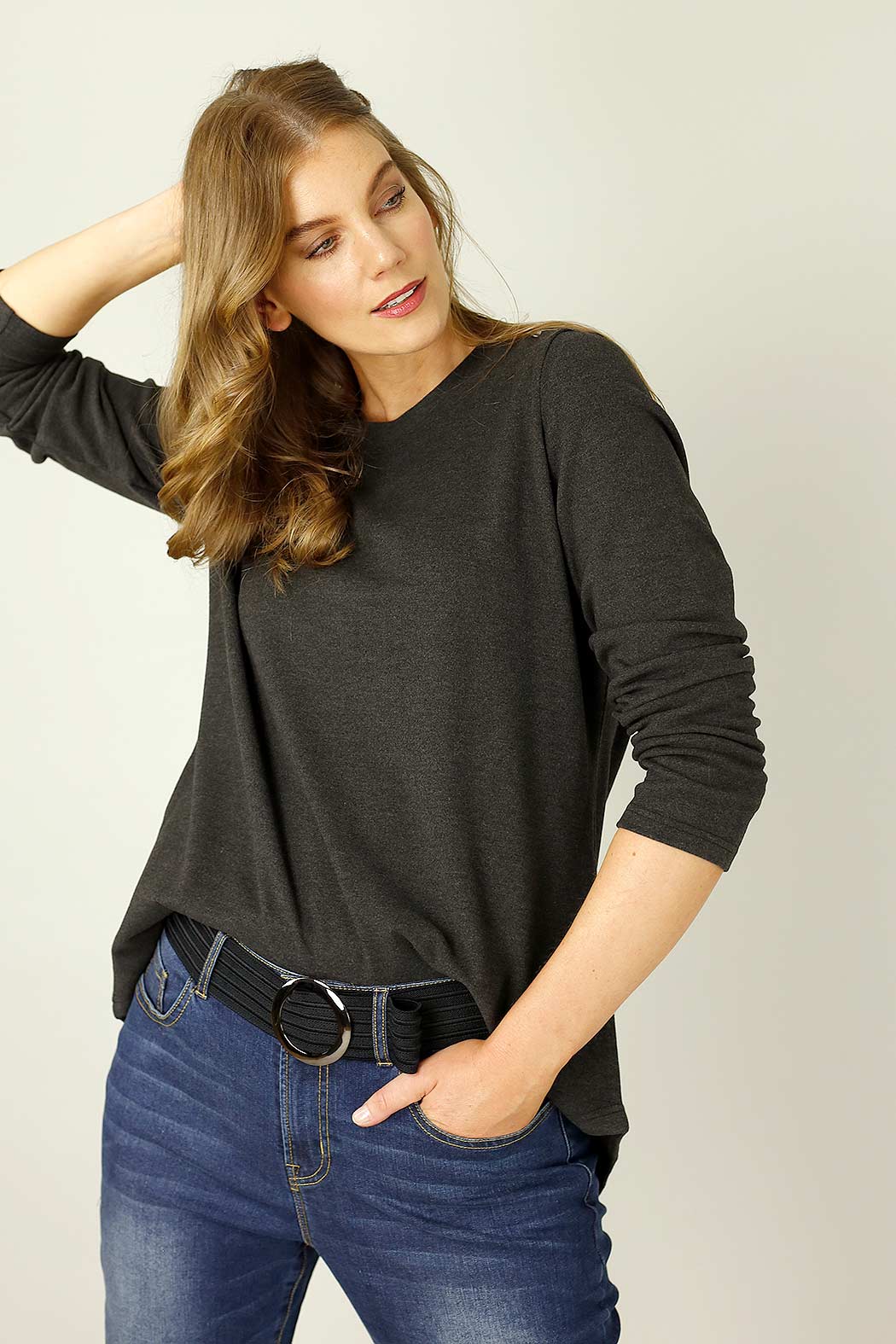Charcoal Lounge Crew Neck Jumper - SALE