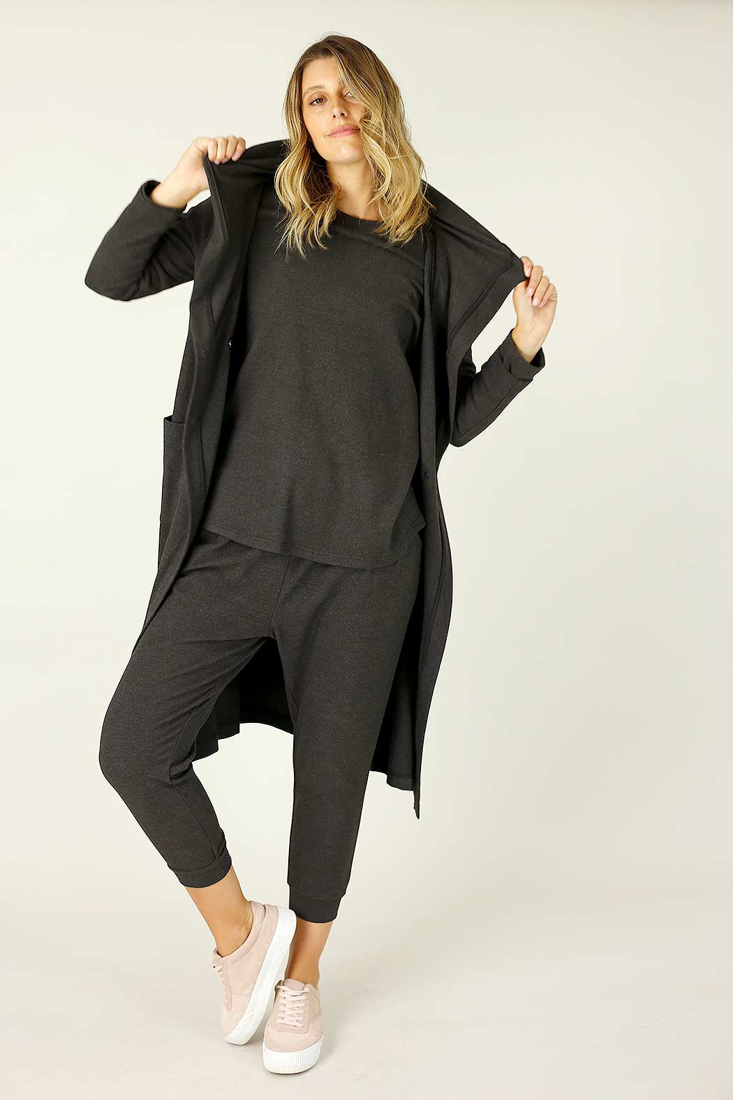 Charcoal Lounge Crew Neck Jumper - SALE