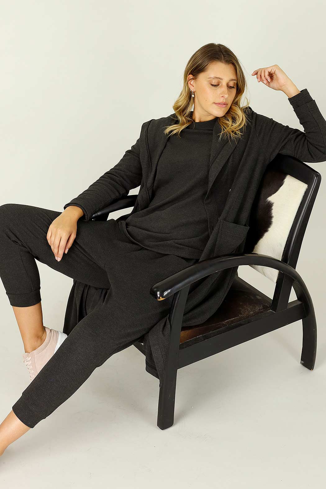 Charcoal Lounge Crew Neck Jumper - SALE