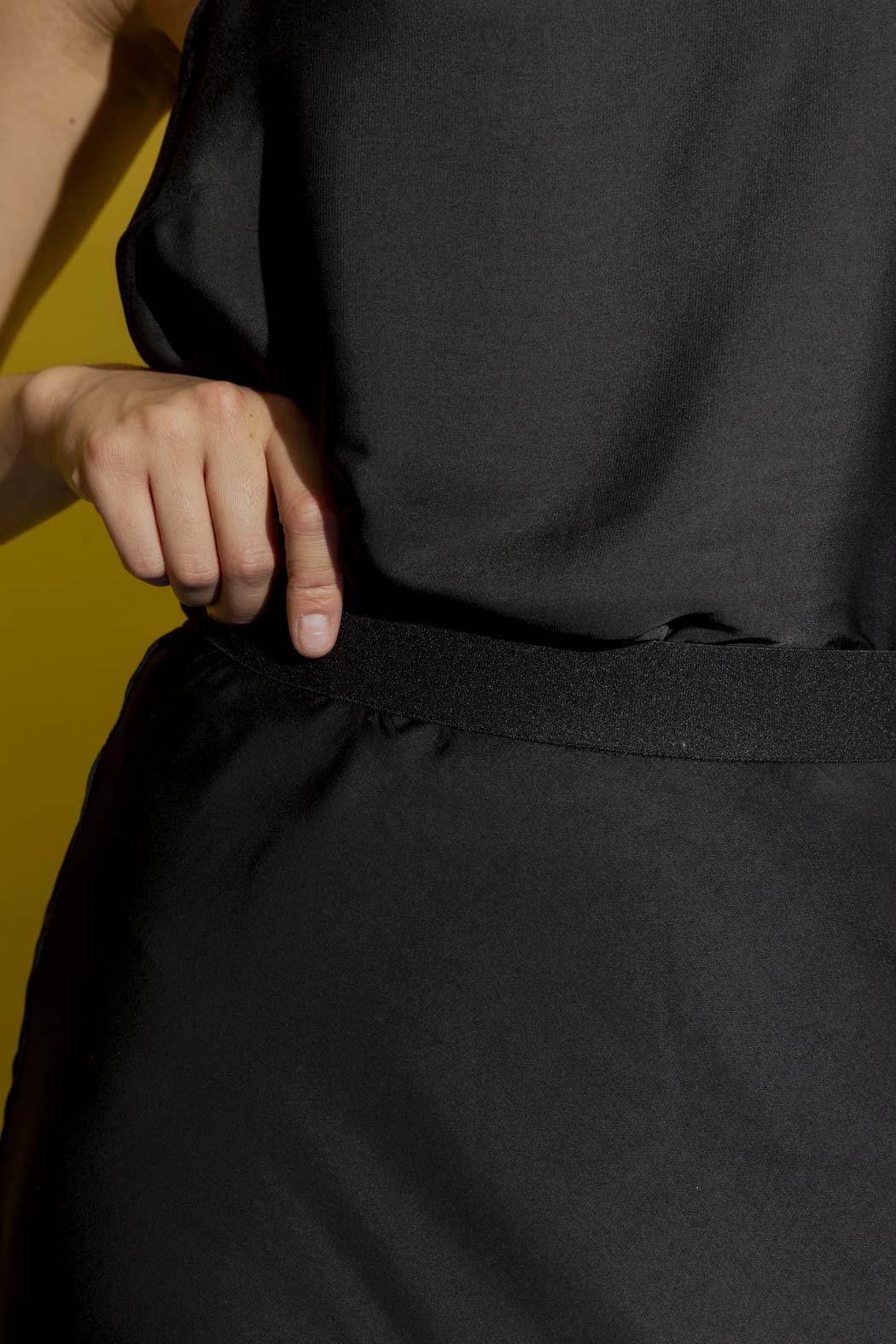 Black Silky Bias Skirt