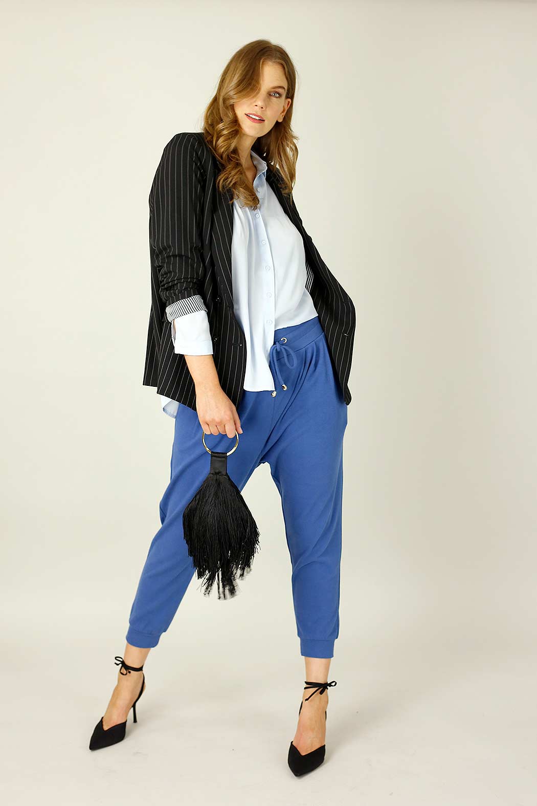 Blue Lounge Slouch Pant
