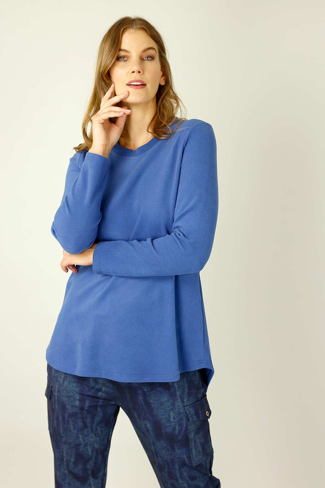 Blue Lounge Crew Neck Jumper - SALE