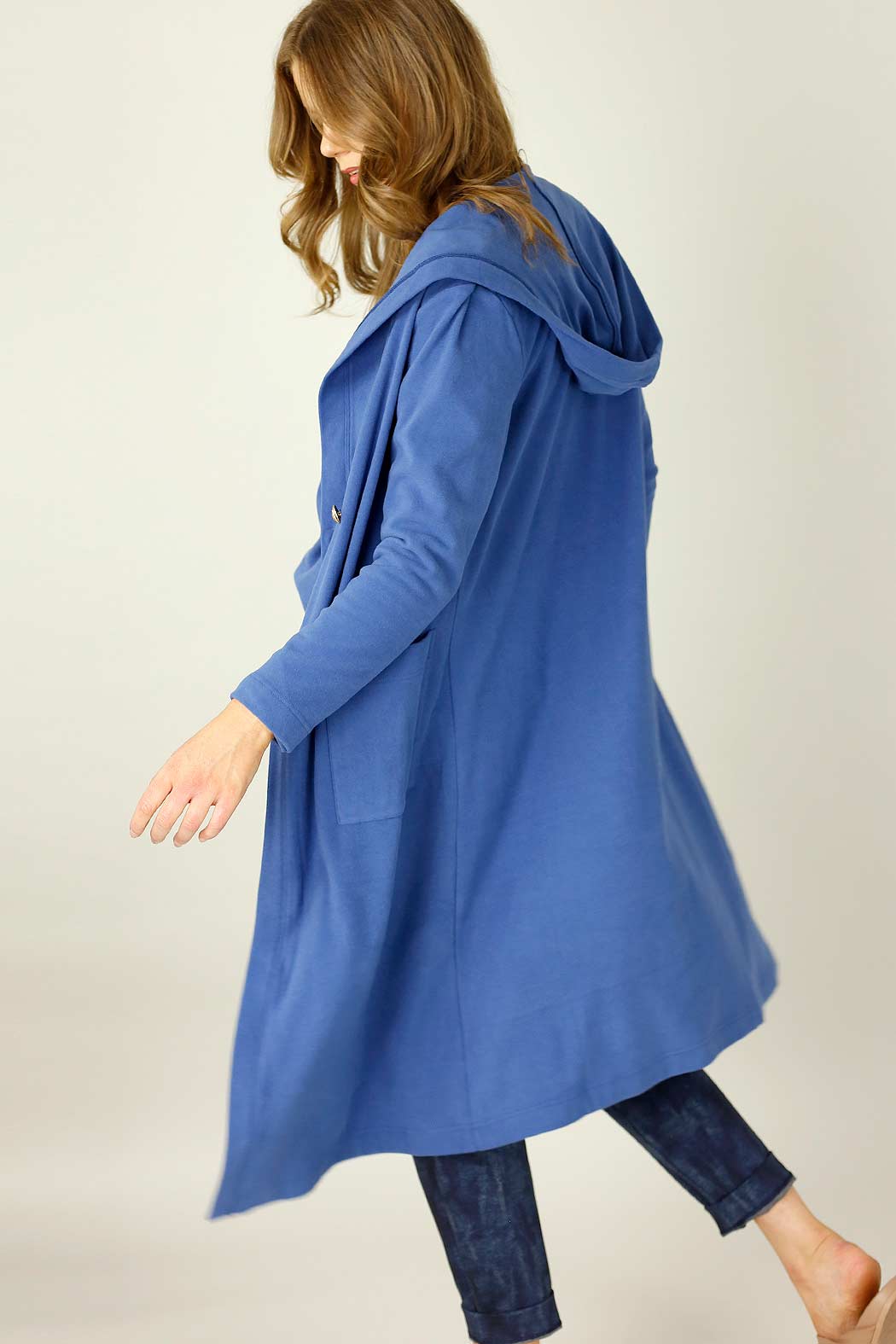 Blue Lounge Hood Coatigan - SALE