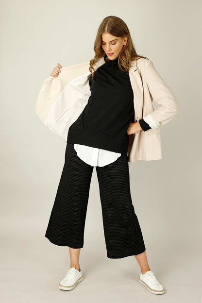 Black Animal Jacquard Jumper