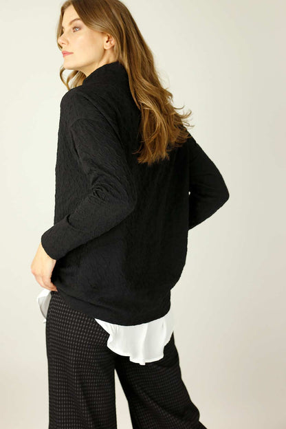 Black Animal Jacquard Jumper