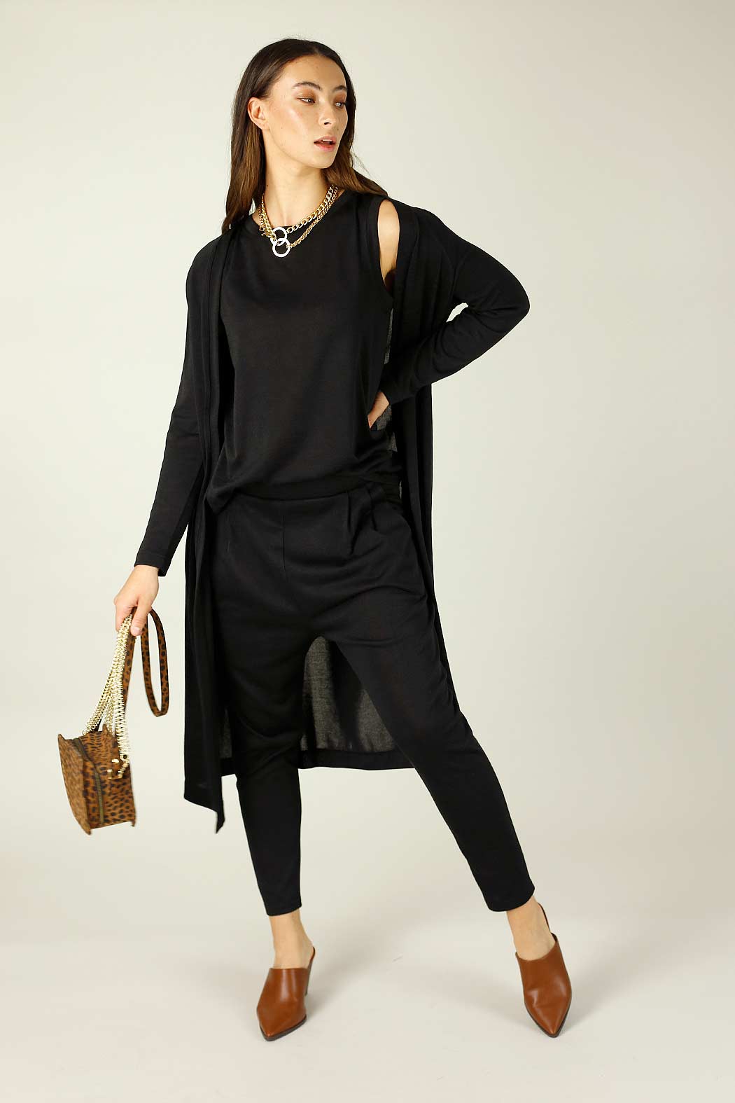 Black Woolly Lounge Cardi - SALE
