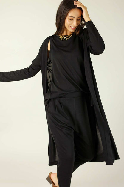 Black Woolly Lounge Cardi - SALE