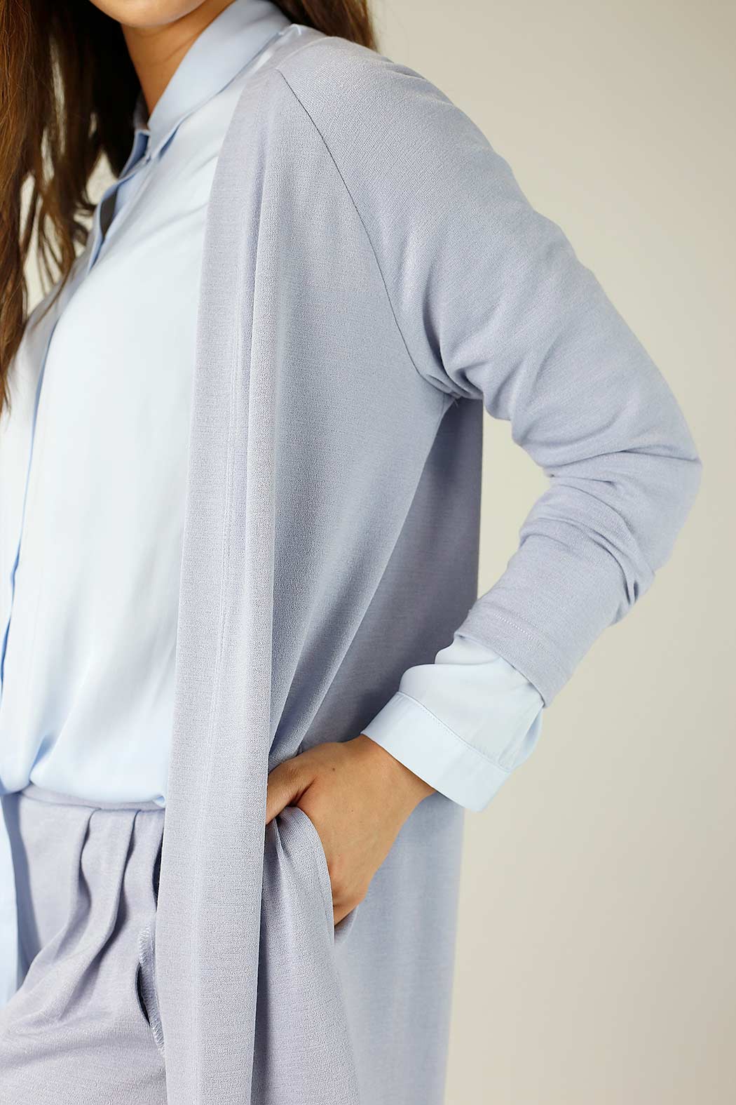 Chambray Woolly Lounge Cardi - SALE