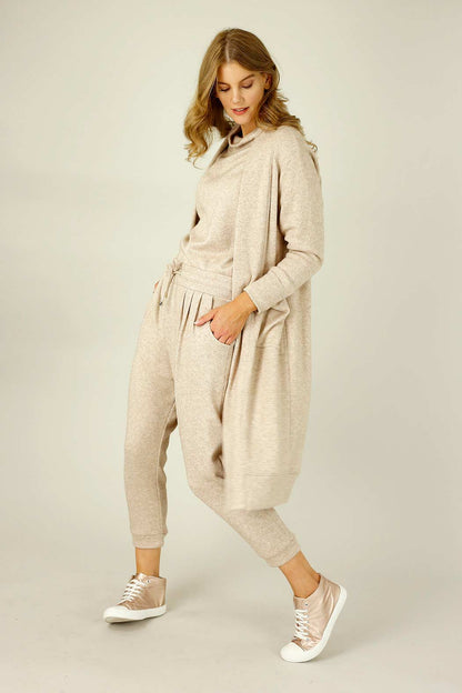 Beige Lux Slouch Pant