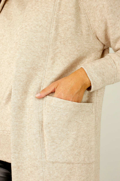 Beige Lux Raglan Cardi - SALE