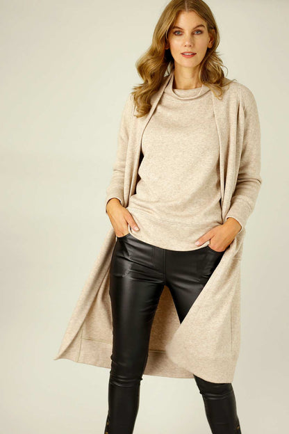Beige Lux Raglan Cardi - SALE
