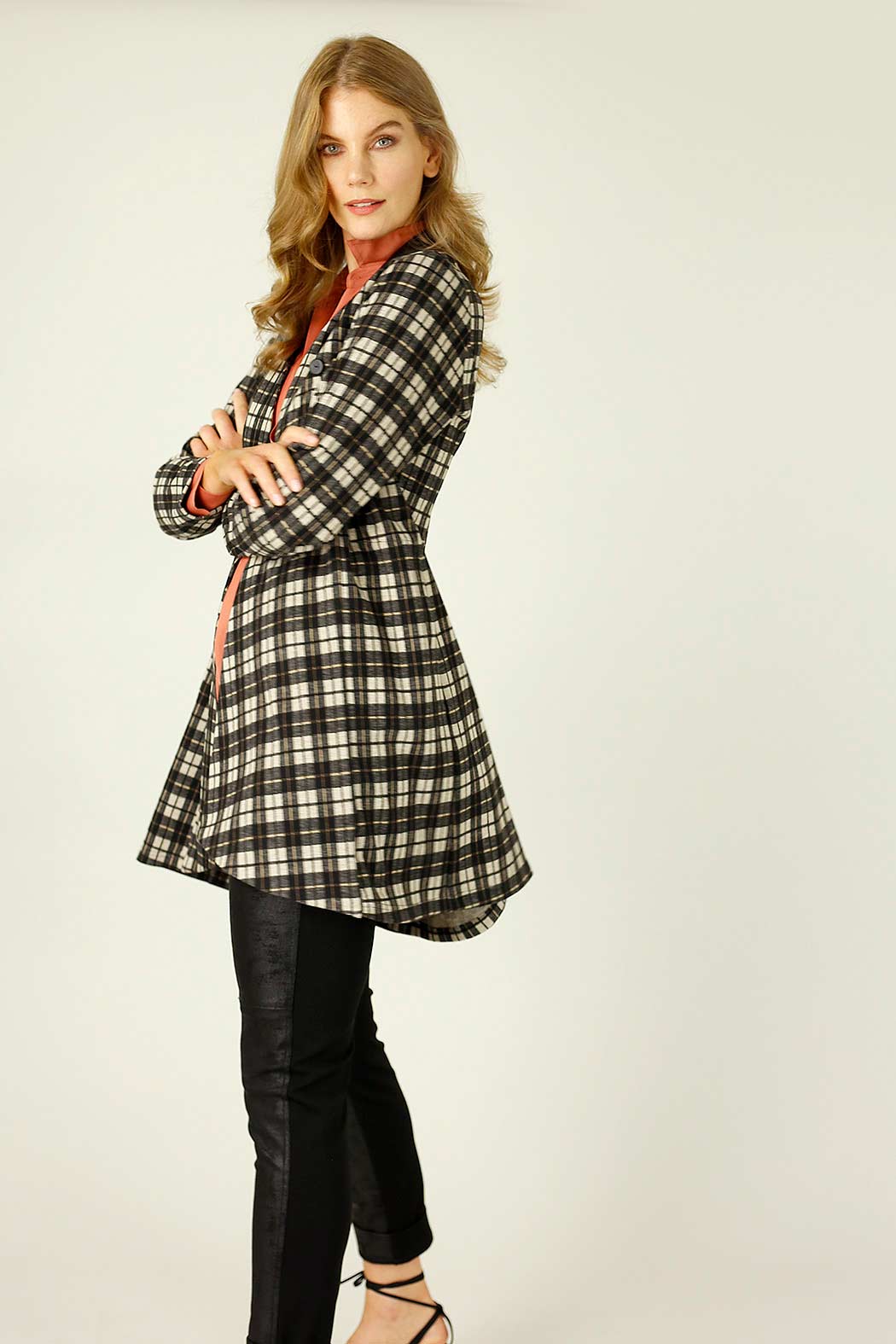 Caramel Check London Coat