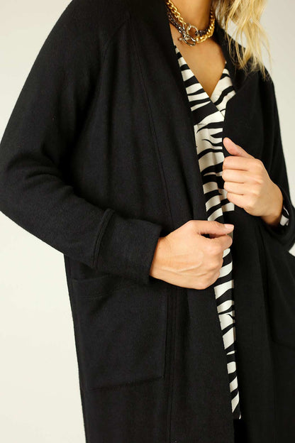 Black Lux Raglan Cardi - SALE