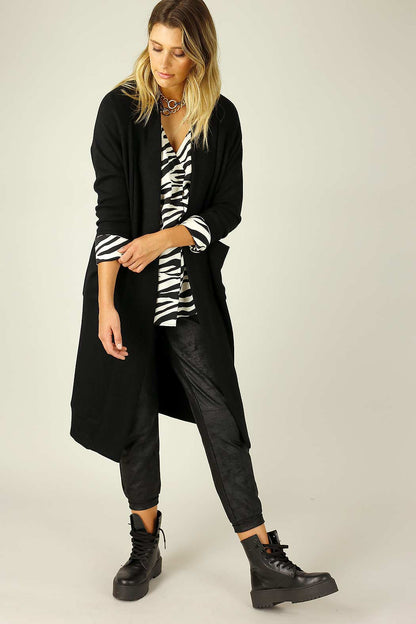 Black Lux Raglan Cardi - SALE