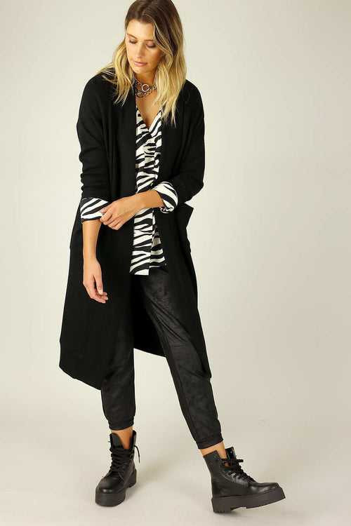Black Lux Raglan Cardi - SALE