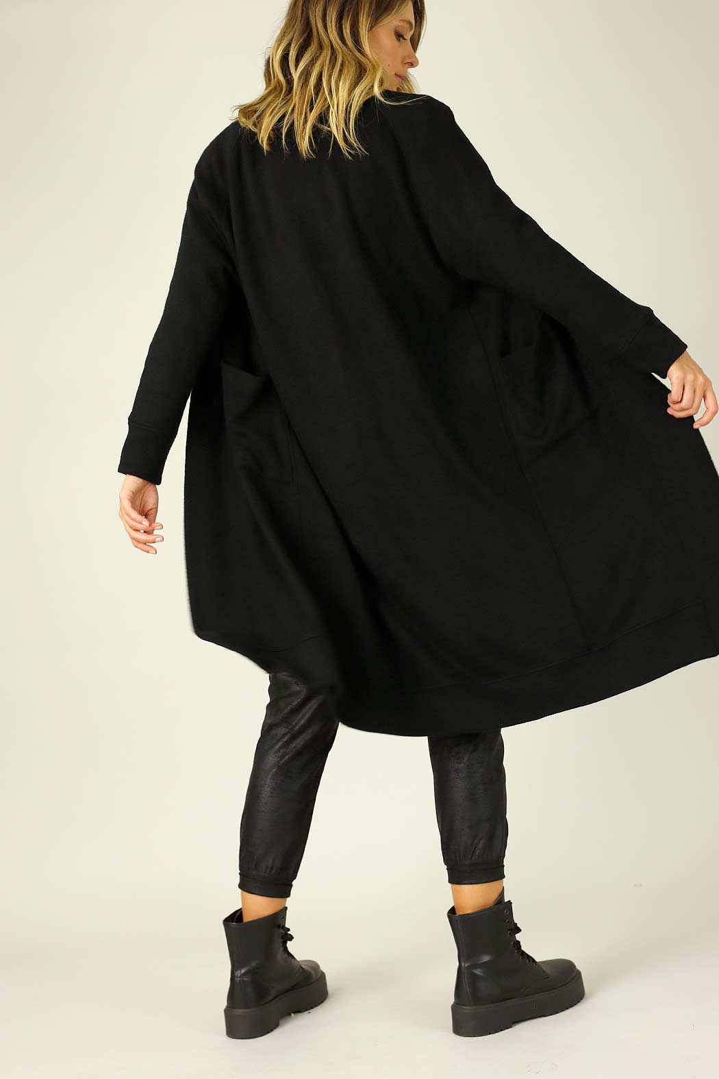 Black Lux Raglan Cardi - SALE