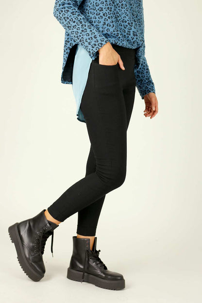 Black Dotty Bengaline Stitch Pant - SALE