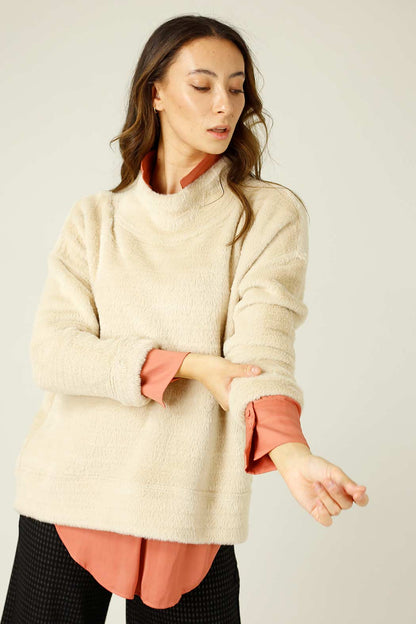 Beige Faux Fur Valentina Jumper - FINAL SALE