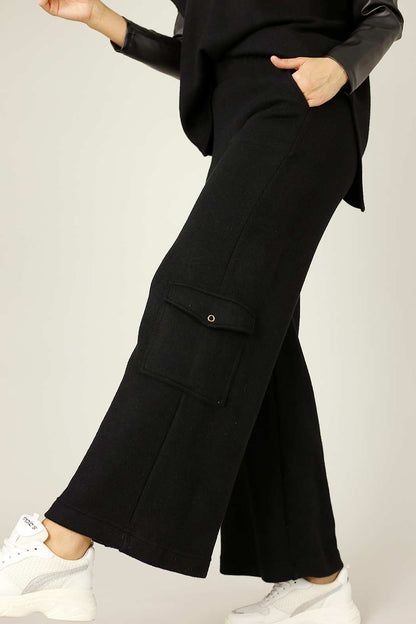 Black Lux Cargo Culottes - FINAL SALE