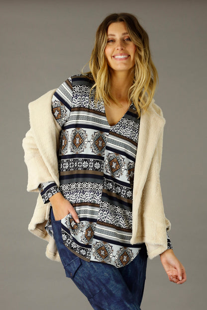Aztec Jersey Romy Top