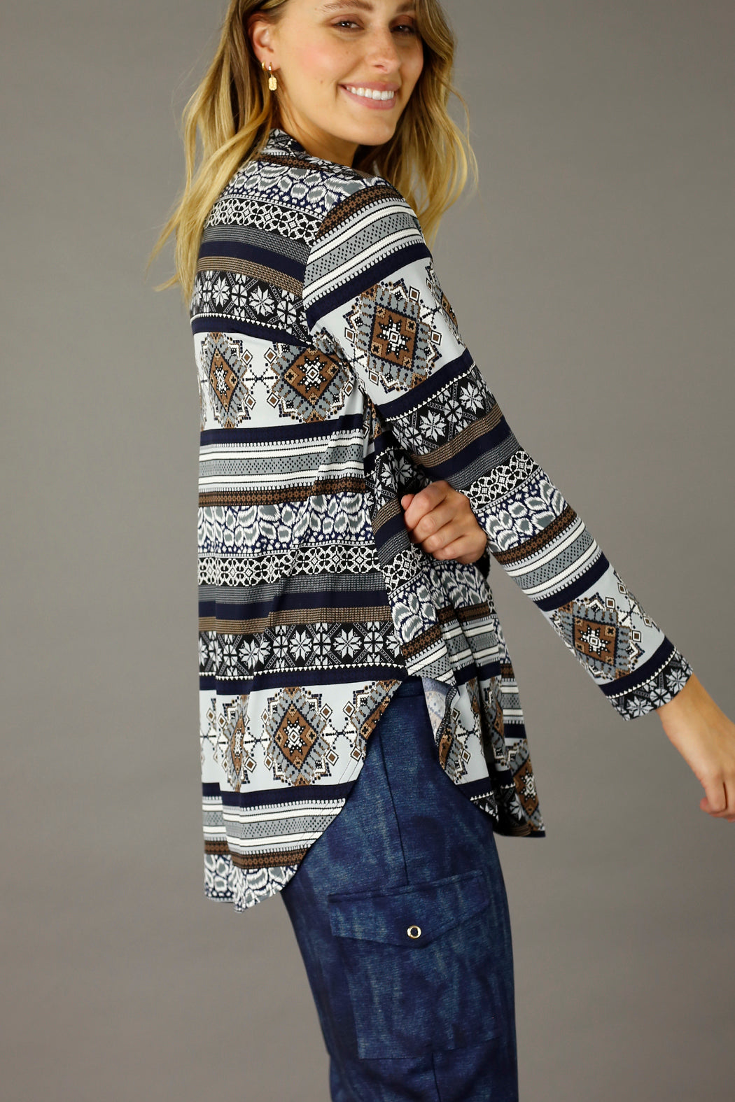 Aztec Jersey Romy Top
