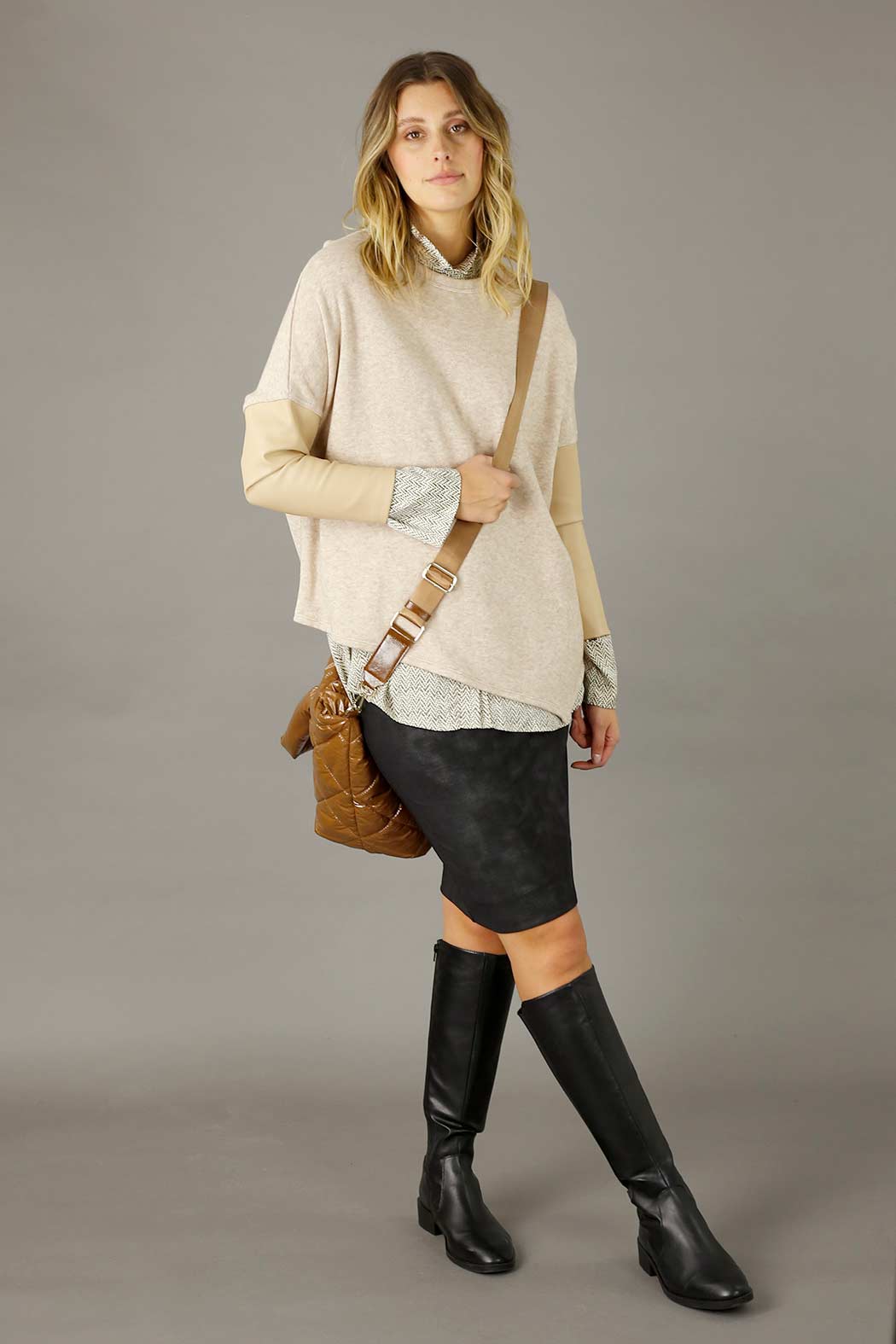 Beige Lux On Point Jumper - SALE