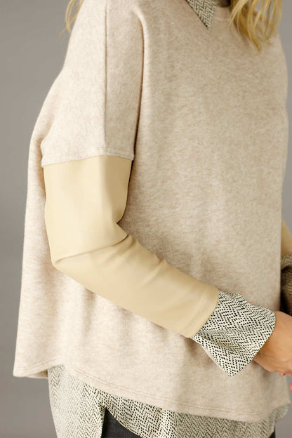 Beige Lux On Point Jumper - SALE