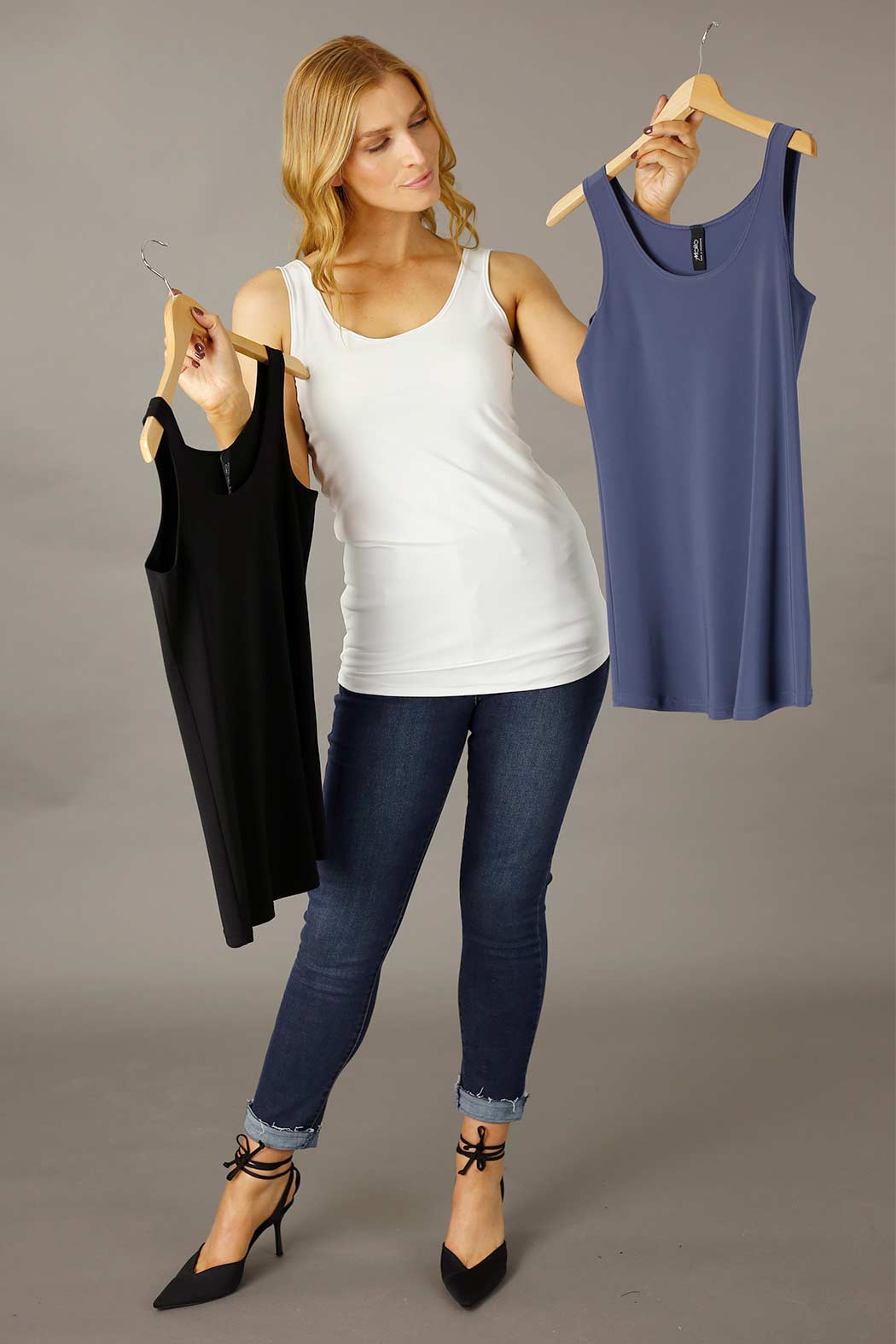 Black Ivory Slate 3 Pack Basic Cami
