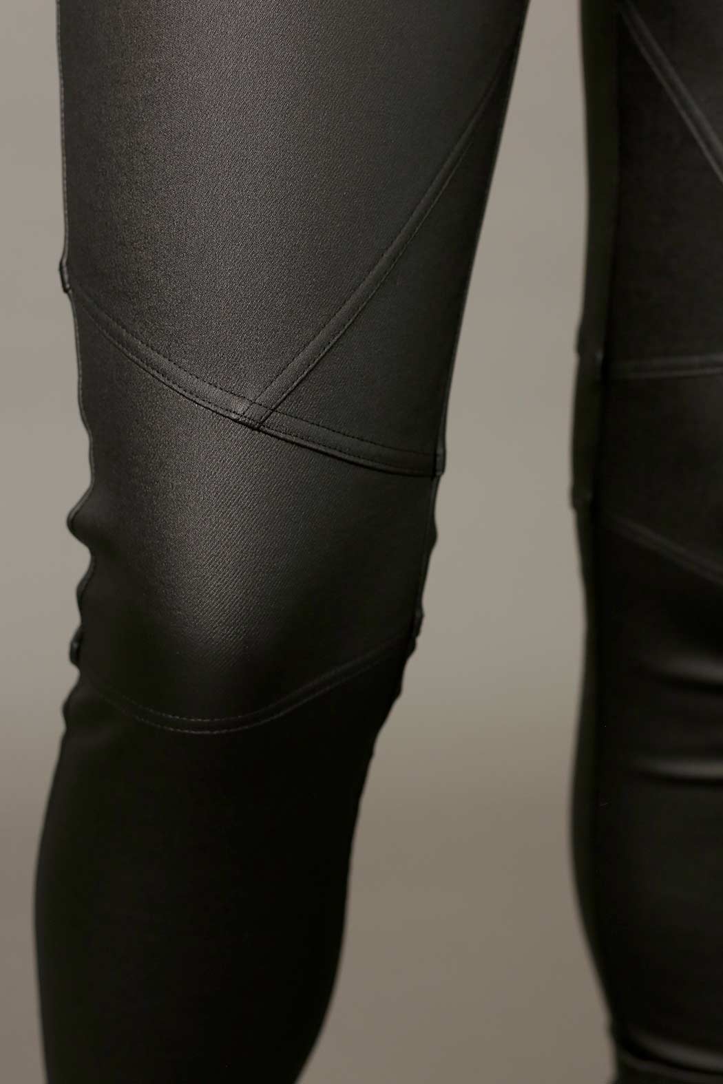 Black Waxed Biker Jean