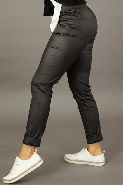 Black Waxed Easy Jean