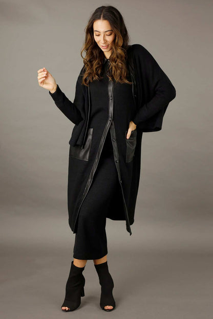 Black Rib Lexi Coatigan - FINAL SALE
