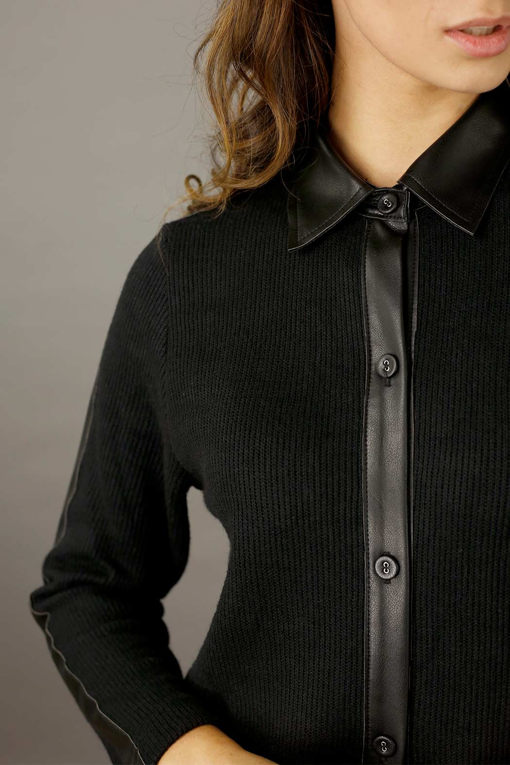 Black Rib Lexi Coatigan - FINAL SALE