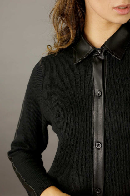 Black Rib Lexi Coatigan - FINAL SALE