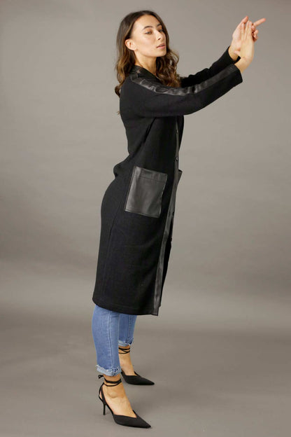 Black Rib Lexi Coatigan - FINAL SALE