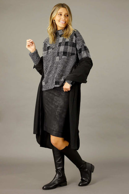 Charcoal Faux Fur Valentina Jumper