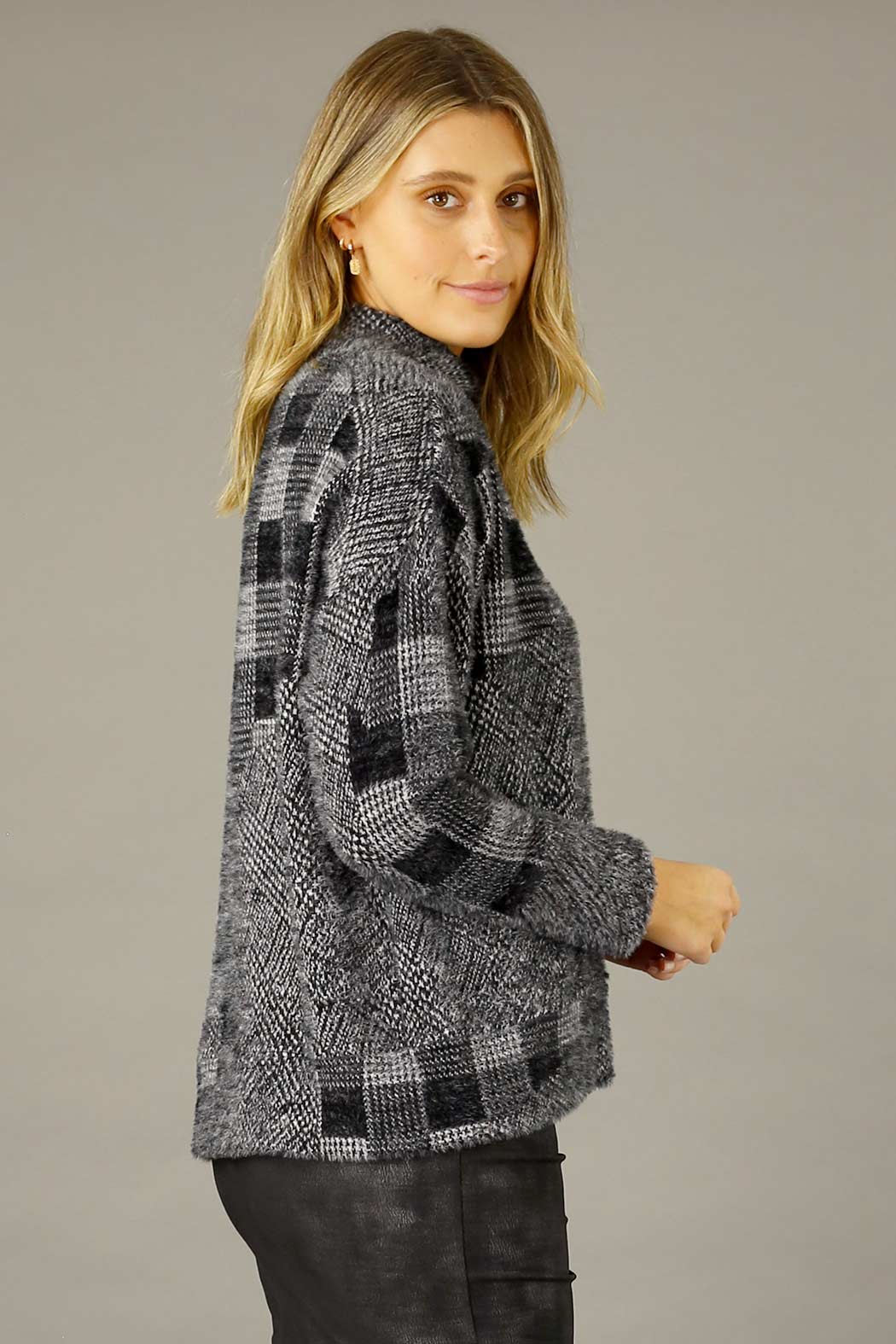 Charcoal Faux Fur Valentina Jumper