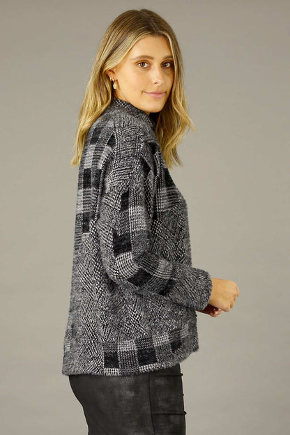 Charcoal Faux Fur Valentina Jumper