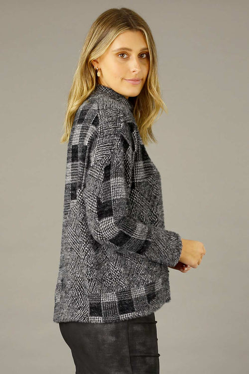 Charcoal Faux Fur Valentina Jumper