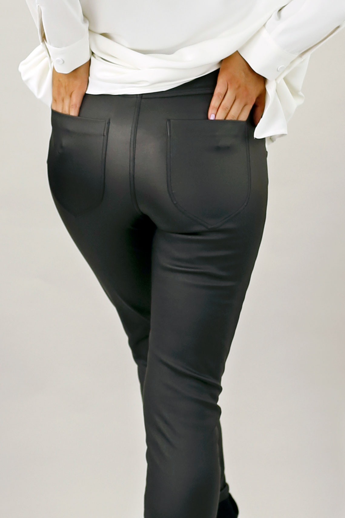 Black Waxed Jogger Pant