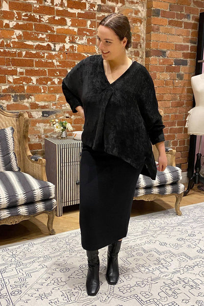 Black Velour Bronte Jumper - FINAL SALE