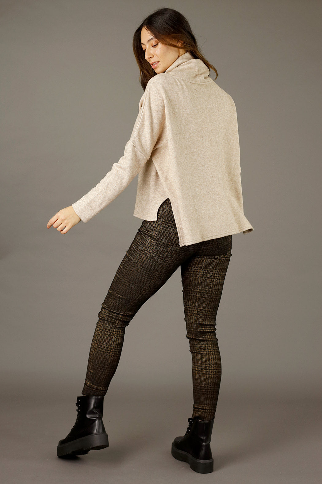 Beige Lux Turtle Jumper
