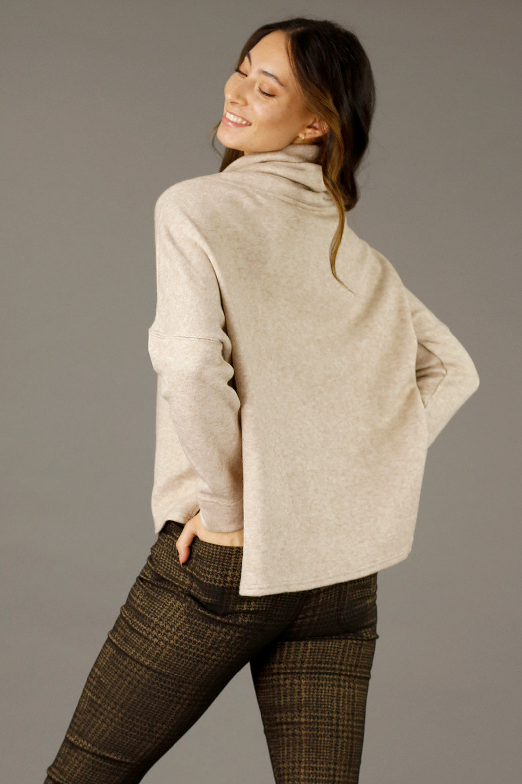 Beige Lux Turtle Jumper