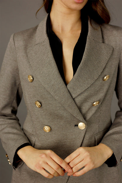 Brown Check Sisca Blazer
