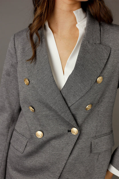 Black Jacquard Sisca Blazer